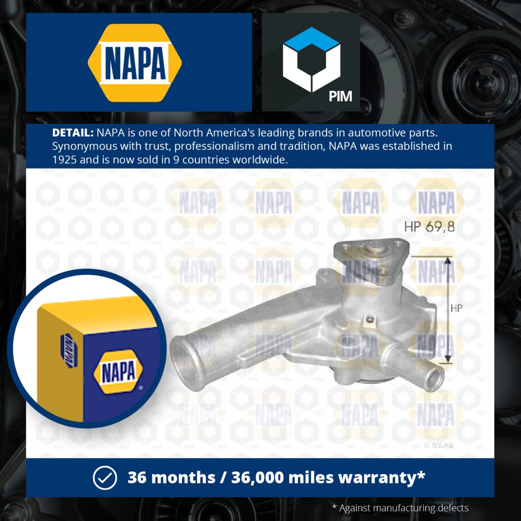NAPA Water Pump NWP1192 [PM2021269]