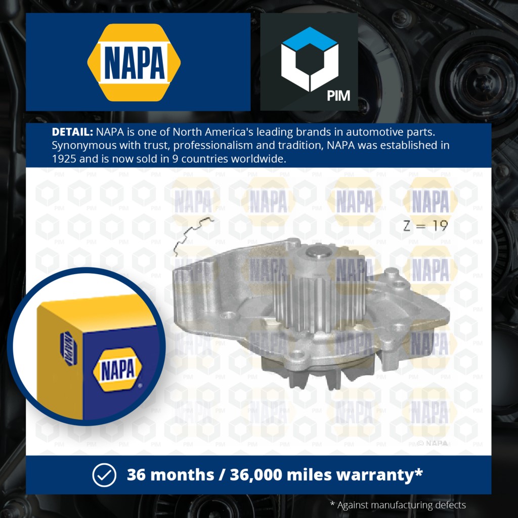 NAPA Water Pump NWP1141 [PM2021218]