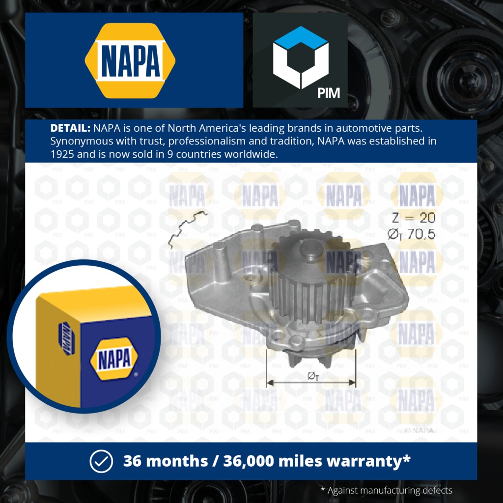 NAPA Water Pump NWP1136 [PM2021213]