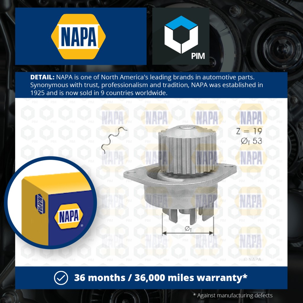 NAPA Water Pump NWP1132 [PM2021209]