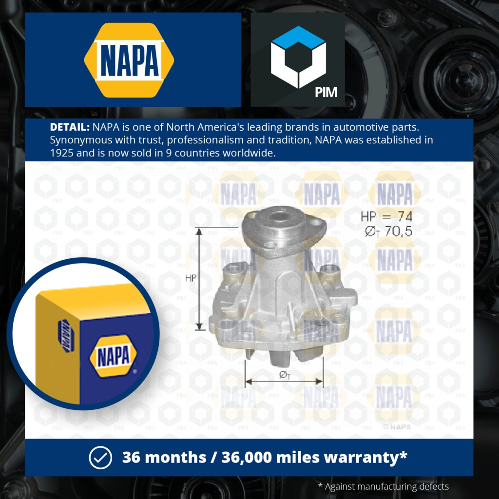 NAPA Water Pump NWP1082 [PM2021159]