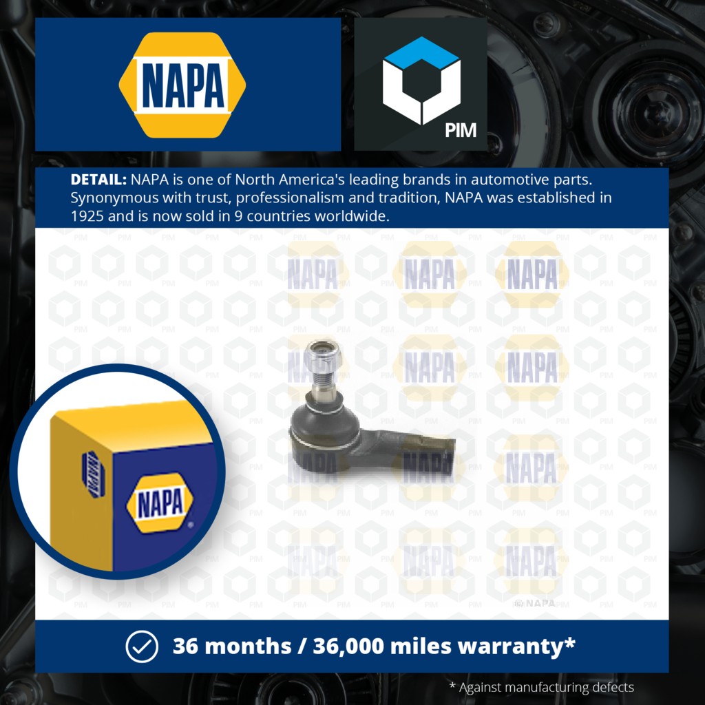 NAPA Tie / Track Rod End Left or Right NST6681 [PM2020722]