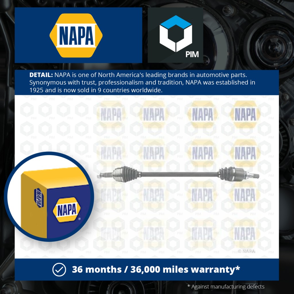 NAPA Drive Shaft Front Right NDS1660R [PM2020513]