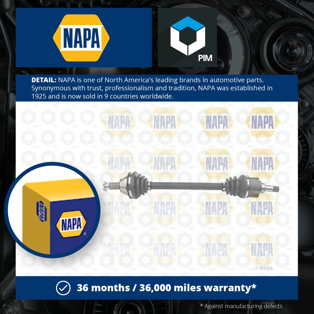 NAPA Drive Shaft Front Left NDS1655L [PM2020510]