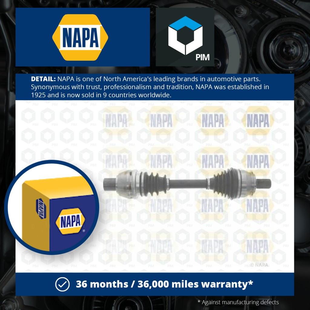 NAPA Drive Shaft Front Left NDS1617L [PM2020486]