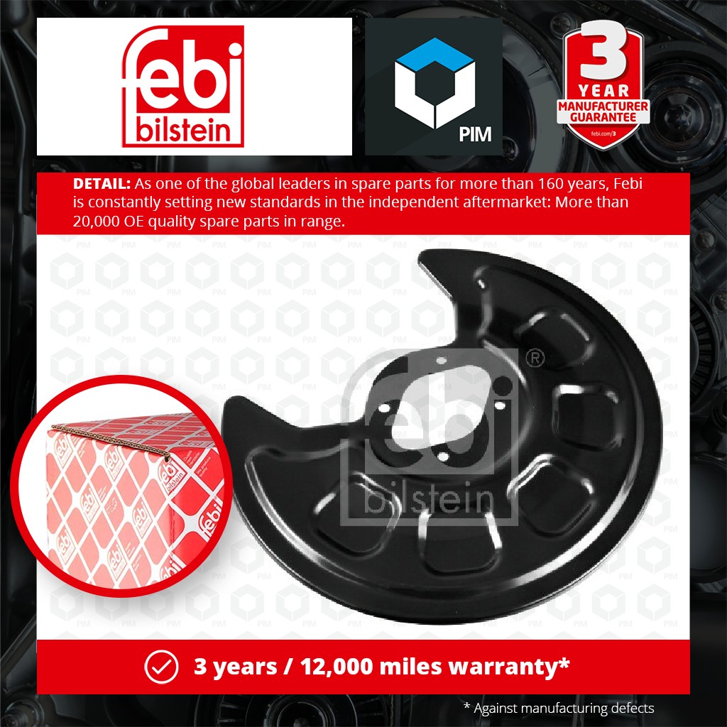 Febi Brake Disc Splash Panel Rear Left or Right 178427 [PM2016006]