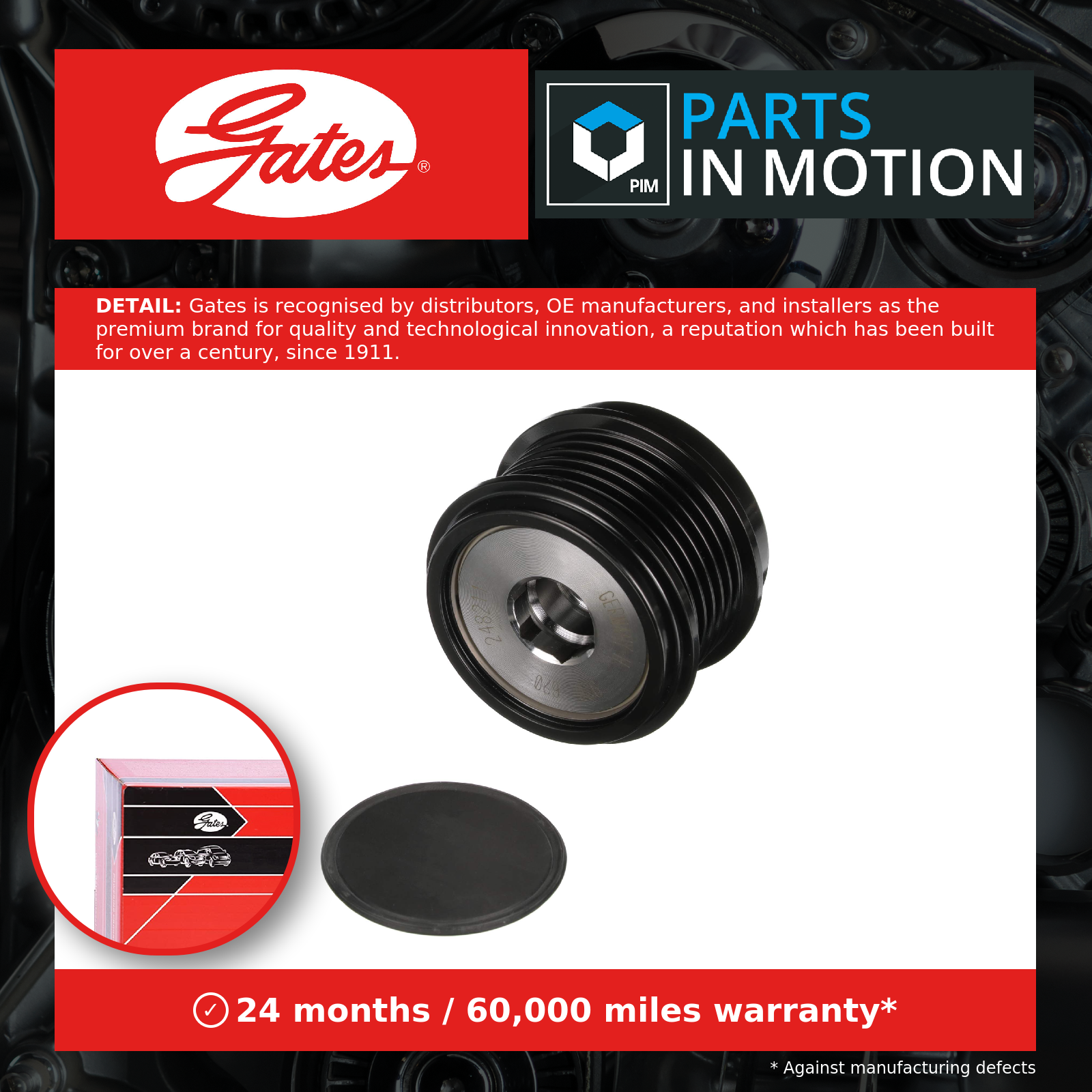 Overrunning Alternator Pulley fits FORD TRANSIT CONNECT V408 1.5D 2018 on Clutch - Image 13