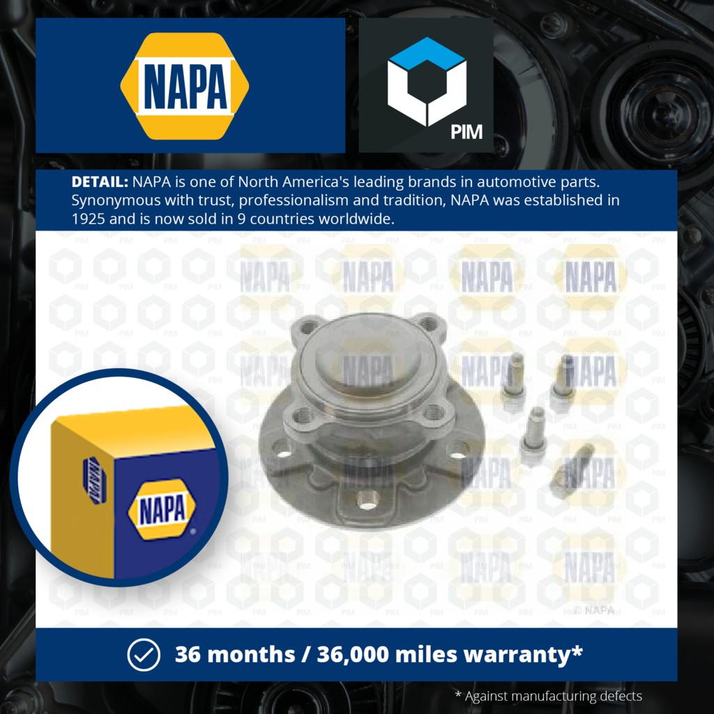 NAPA Wheel Bearing Kit Rear PWB1548 [PM2005796]