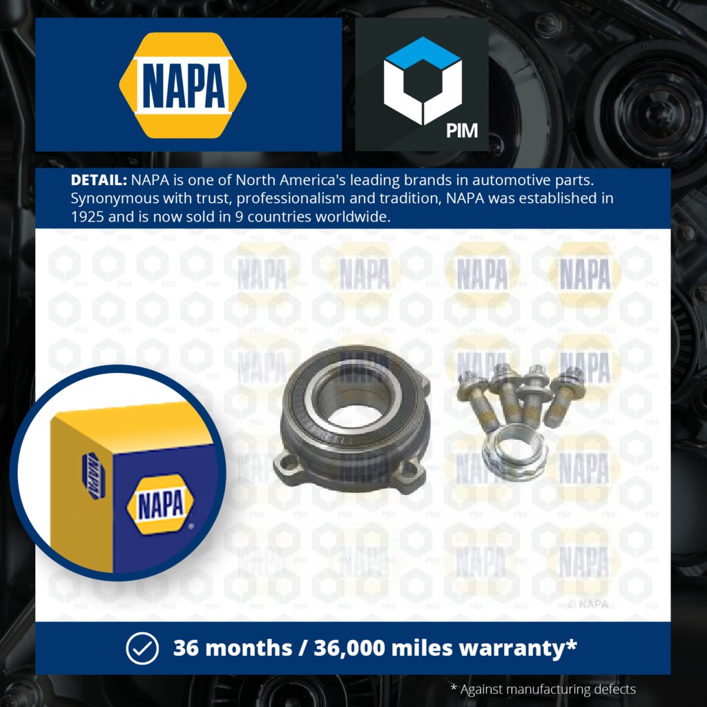 NAPA Wheel Bearing Kit Rear PWB1501 [PM2005749]