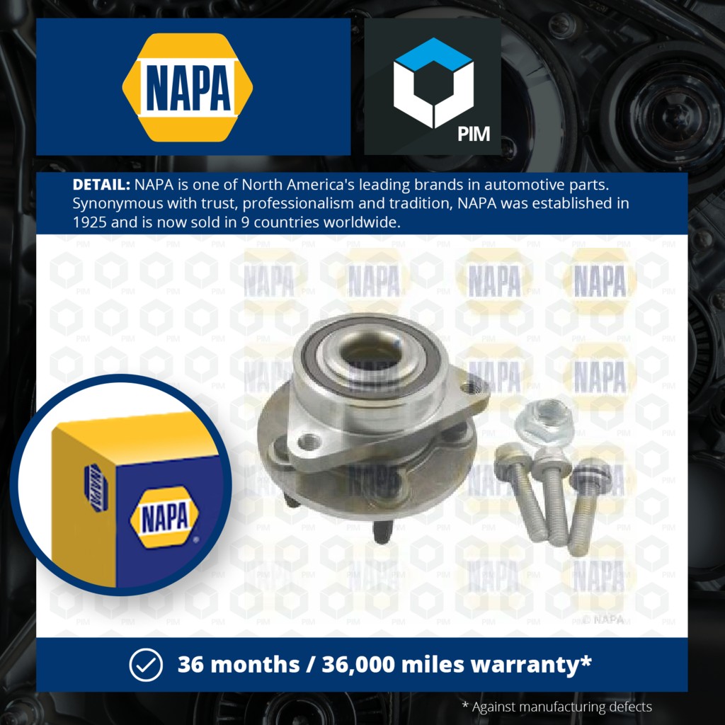 NAPA Wheel Bearing Kit Front PWB1495 [PM2005743]