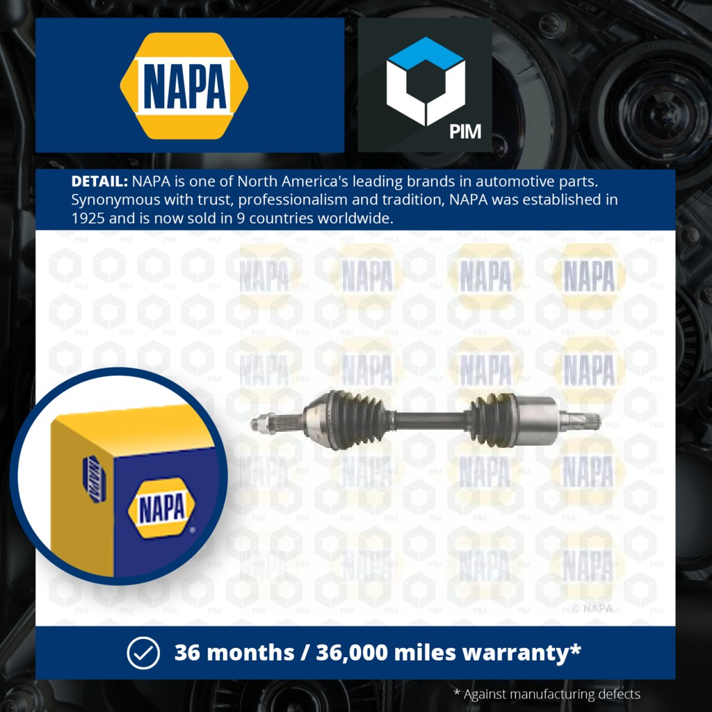 NAPA Drive Shaft Front Left NDS1285L [PM2004946]