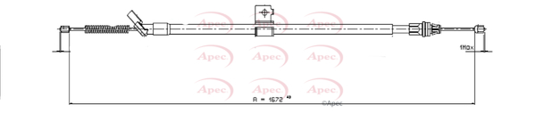 Apec Handbrake Cable Rear Left CAB1675 [PM2003895]