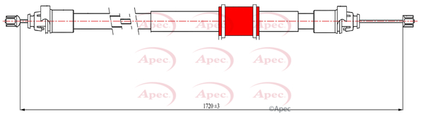 Apec Handbrake Cable Rear Left or Right CAB1617 [PM2003871]