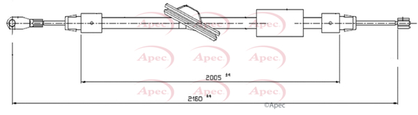 Apec Handbrake Cable Front Centre CAB1375 [PM2003821]