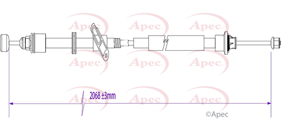 Apec Handbrake Cable Rear Left CAB1156 [PM2003806]