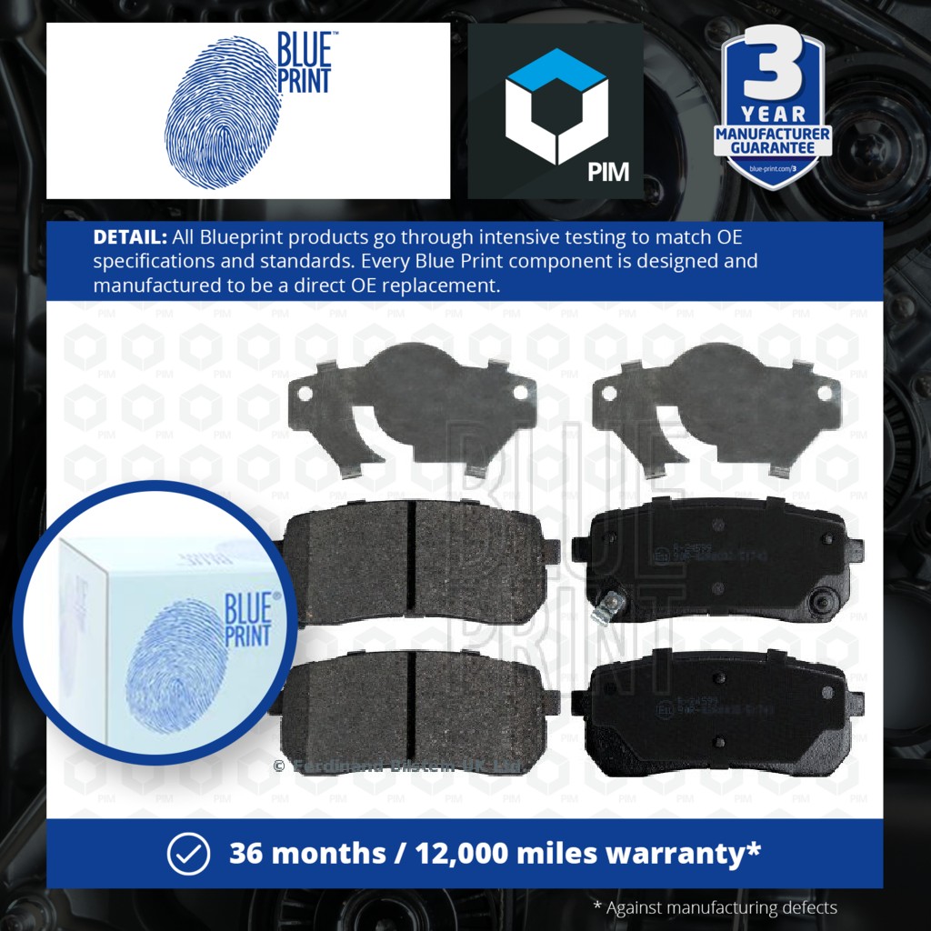 Blue Print Brake Pads Set Rear ADBP420075 [PM1998502]