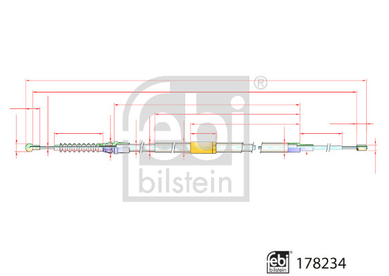 Febi 178234 Handbrake Cable