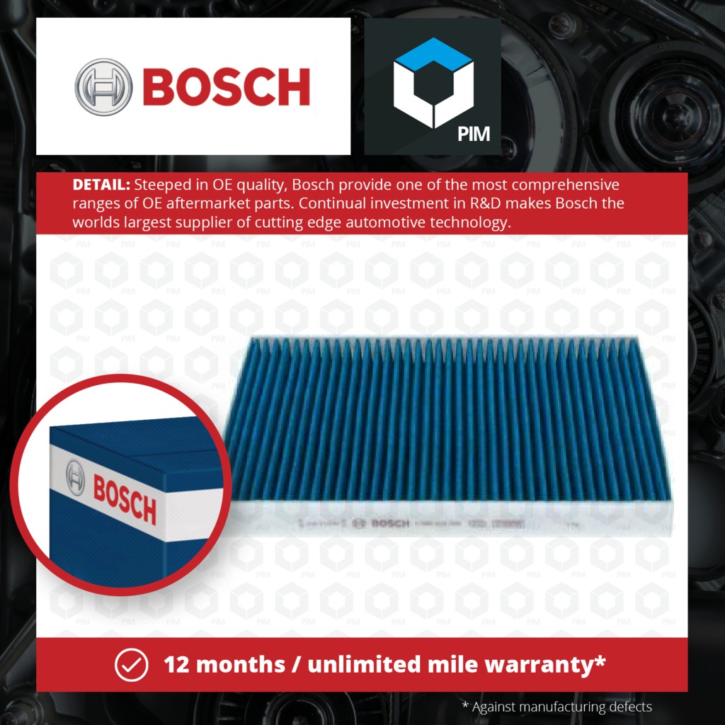 Bosch Pollen / Cabin Filter 0986628565 [PM1994381]