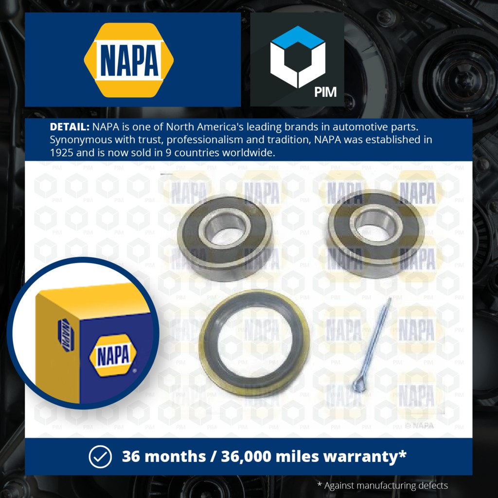 NAPA Wheel Bearing Kit PWB1492 [PM1993432]