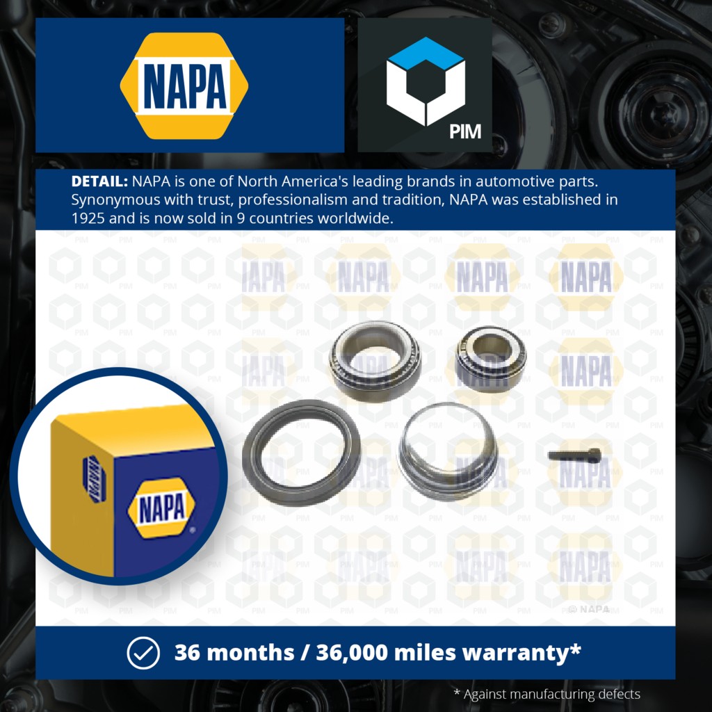 NAPA Wheel Bearing Kit Front PWB1473 [PM1993413]