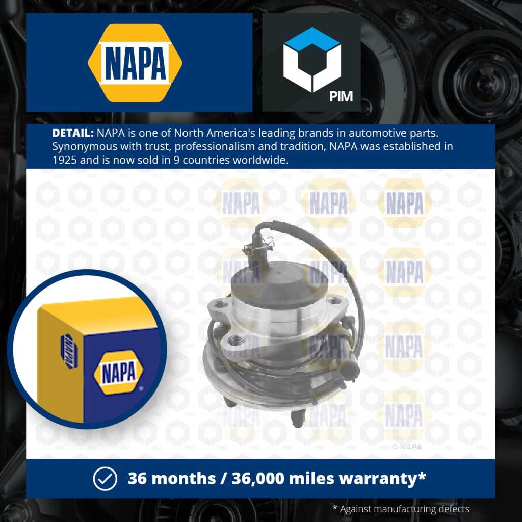 NAPA Wheel Bearing Kit Front PWB1470 [PM1993410]