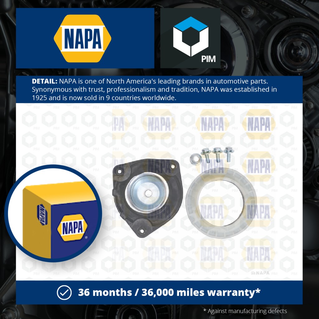 NAPA Top Strut Mounting Front Left NKM1080 [PM1991525]