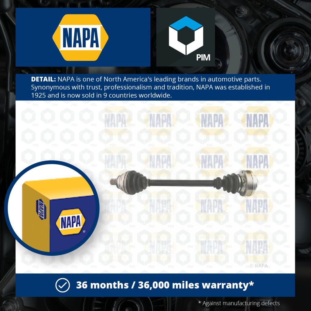 NAPA Drive Shaft Front Right NDS1268R [PM1991445]