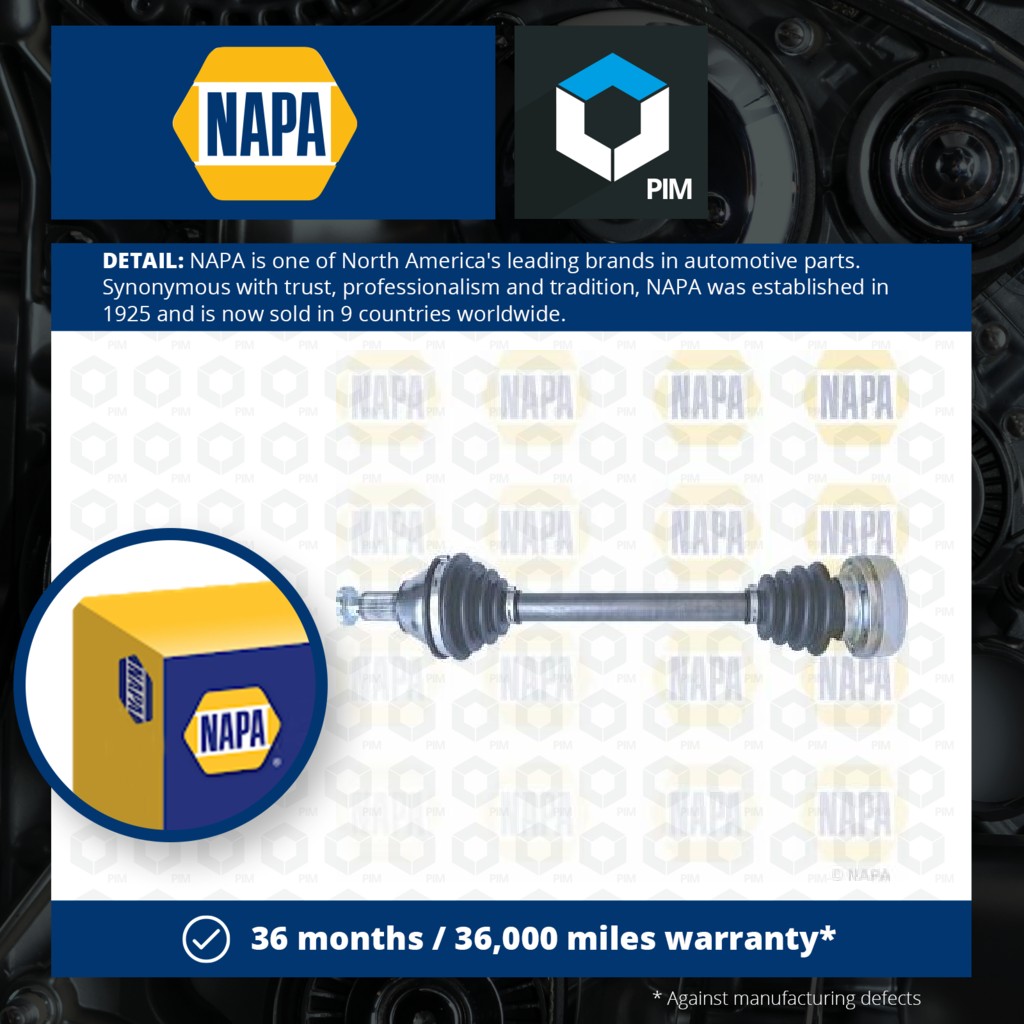 NAPA Drive Shaft Front Left NDS1239L [PM1991426]