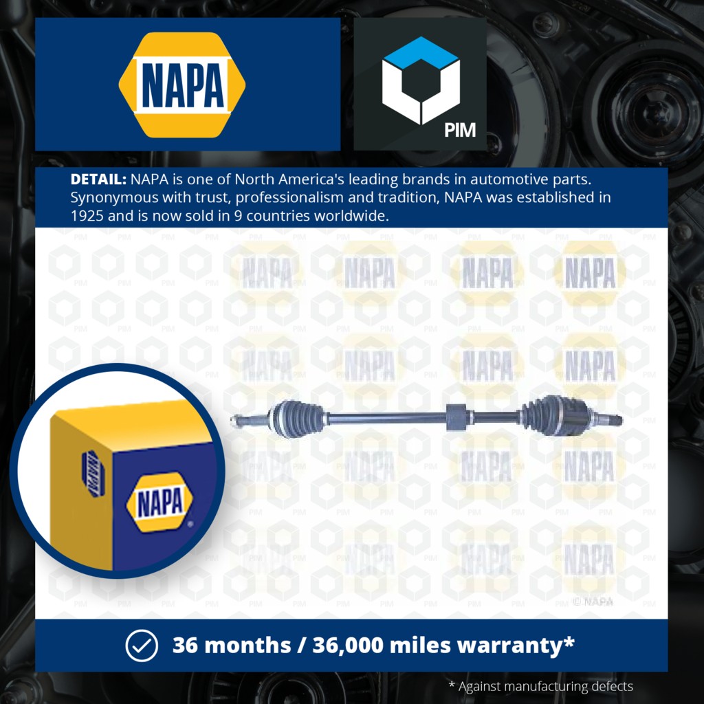 NAPA Drive Shaft Front Right NDS1205R [PM1991396]