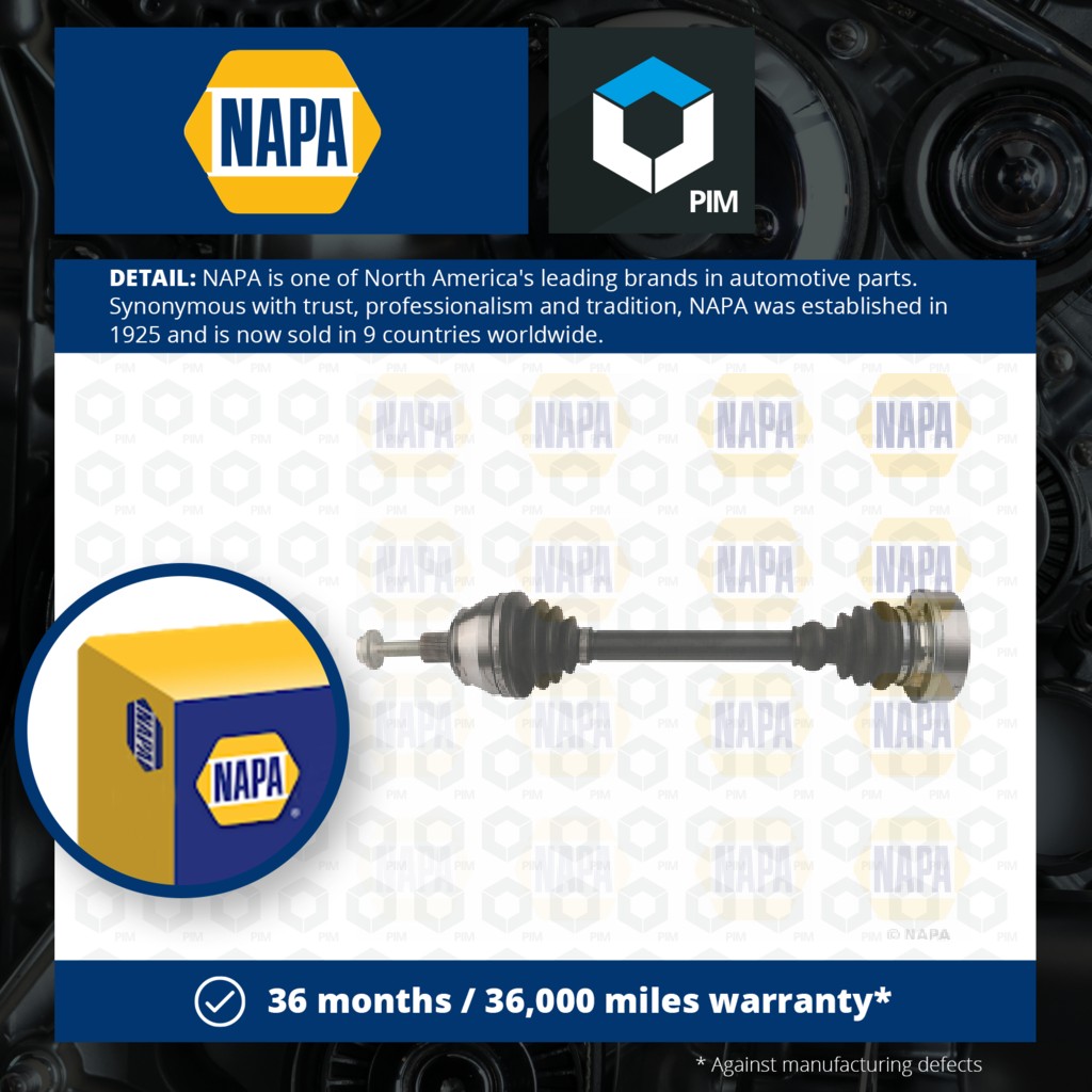 NAPA Drive Shaft Front NDS1163LR [PM1991381]