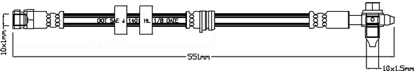 Juratek Brake Hose Front Left or Right JBH1280 [PM1991055]