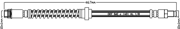 Juratek Brake Hose Front Left or Right JBH1042 [PM1990829]