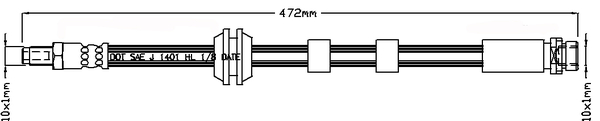 Juratek Brake Hose Front Left or Right JBH1037 [PM1990826]