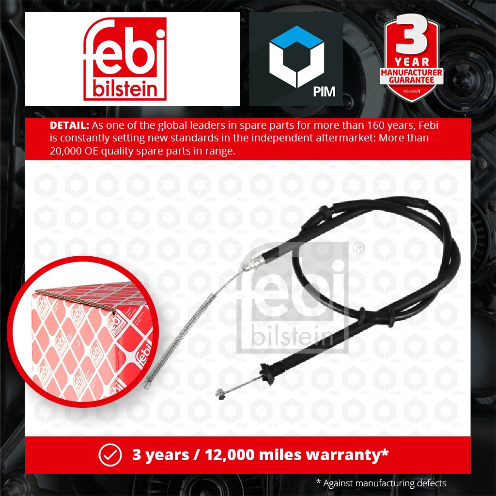 Febi Handbrake Cable Rear Right 176828 [PM1947819]