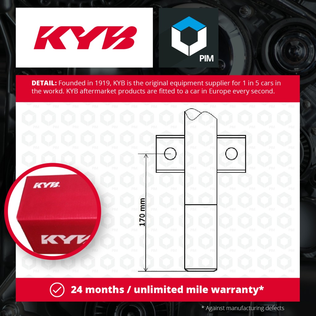 KYB 2x Shock Absorbers (Pair) Front 3348090 [PM1946575]