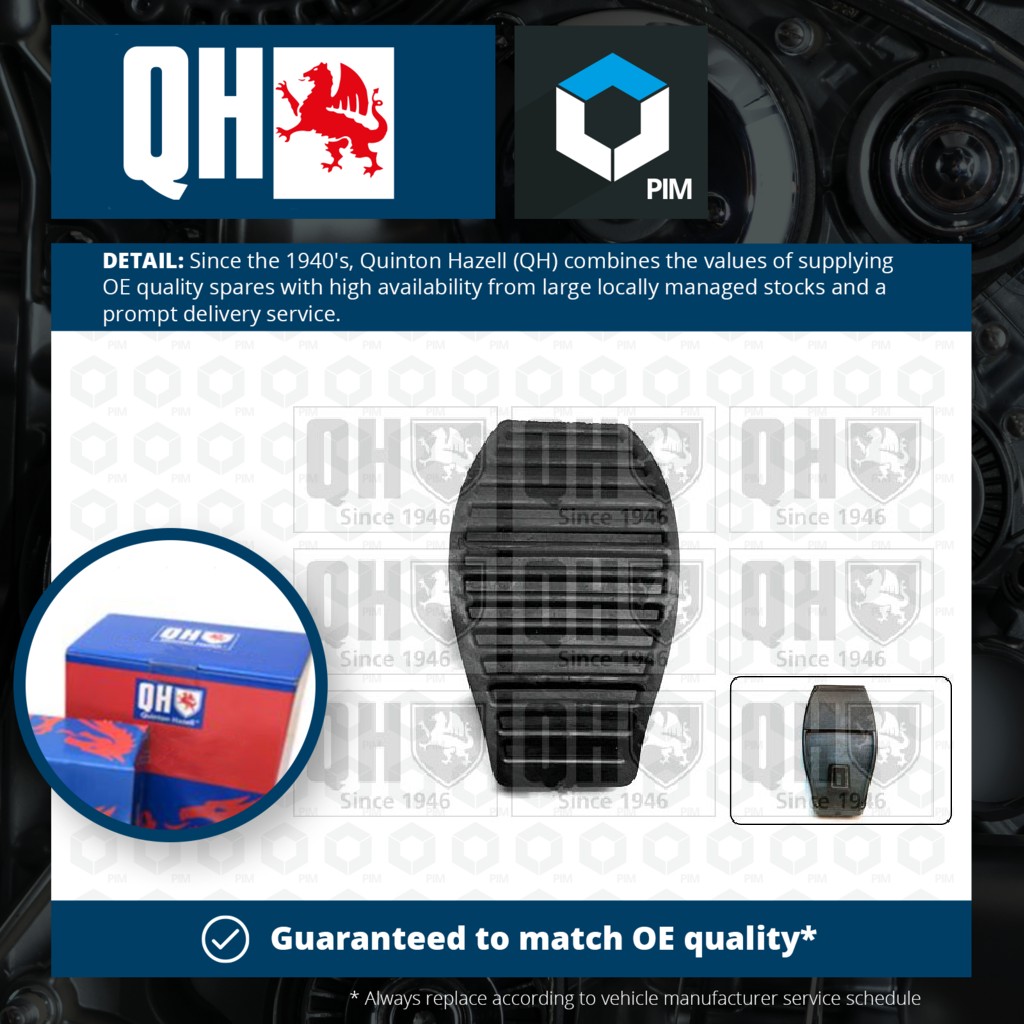 Quinton Hazell Clutch Pedal Pad EM1815K [PM1946352]