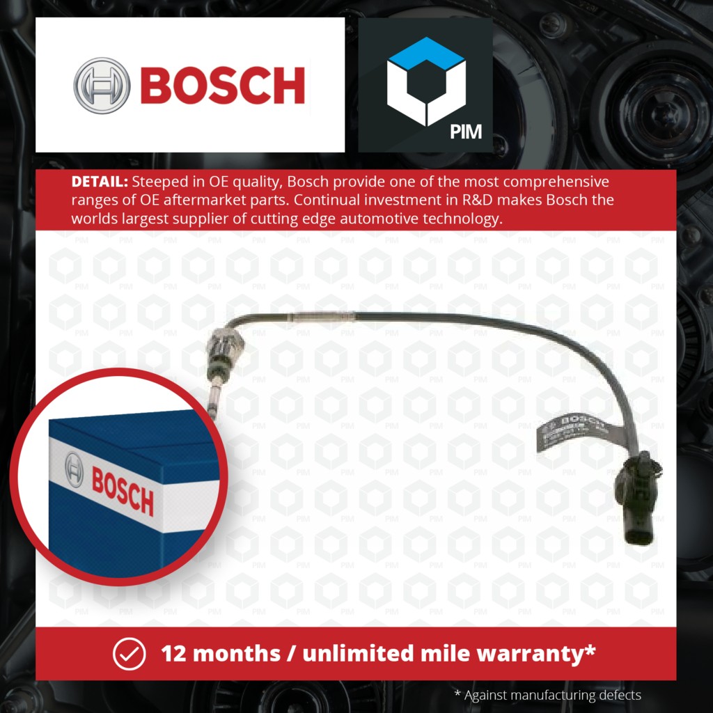 Bosch Exhaust Temperature Sensor 0986259130 [PM1943418]