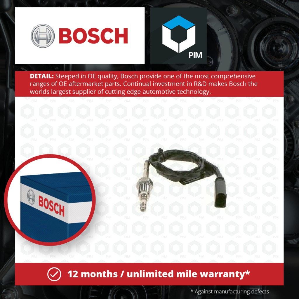 Bosch Exhaust Temperature Sensor 0986259102 [PM1943390]