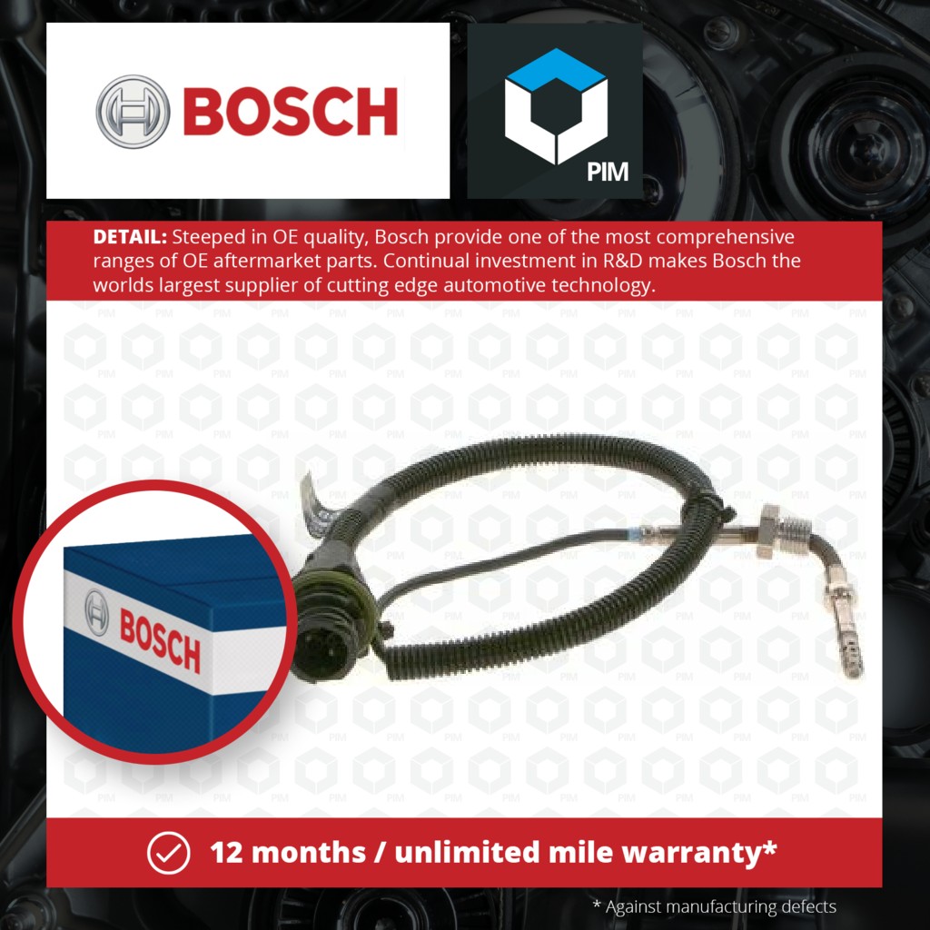 Bosch Exhaust Temperature Sensor 0986259098 [PM1943386]