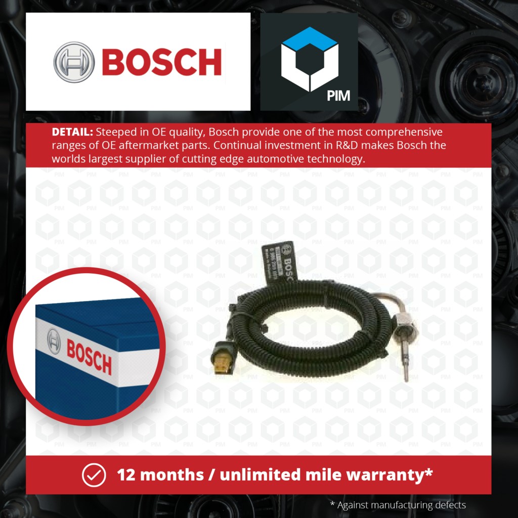 Bosch Exhaust Temperature Sensor 0986259089 [PM1943377]