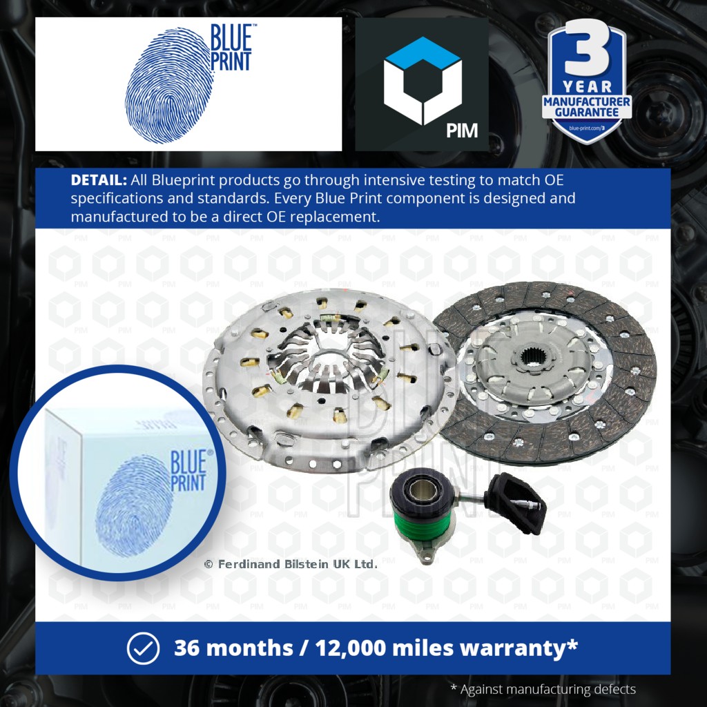 Blue Print Clutch Kit 3pc (Cover+Plate+CSC) ADBP300091 [PM1936624]