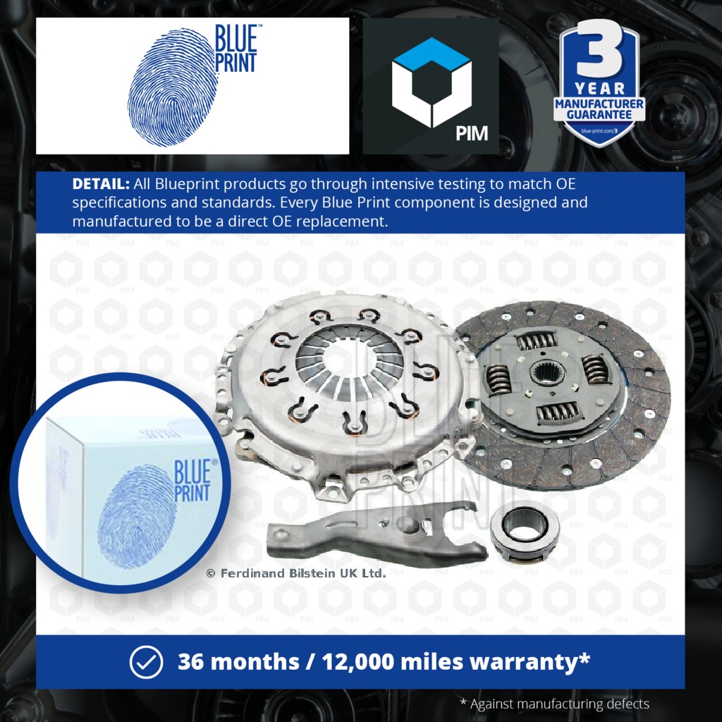 Blue Print Clutch Kit 3pc (Cover+Plate+Releaser) ADBP300059 [PM1936609]