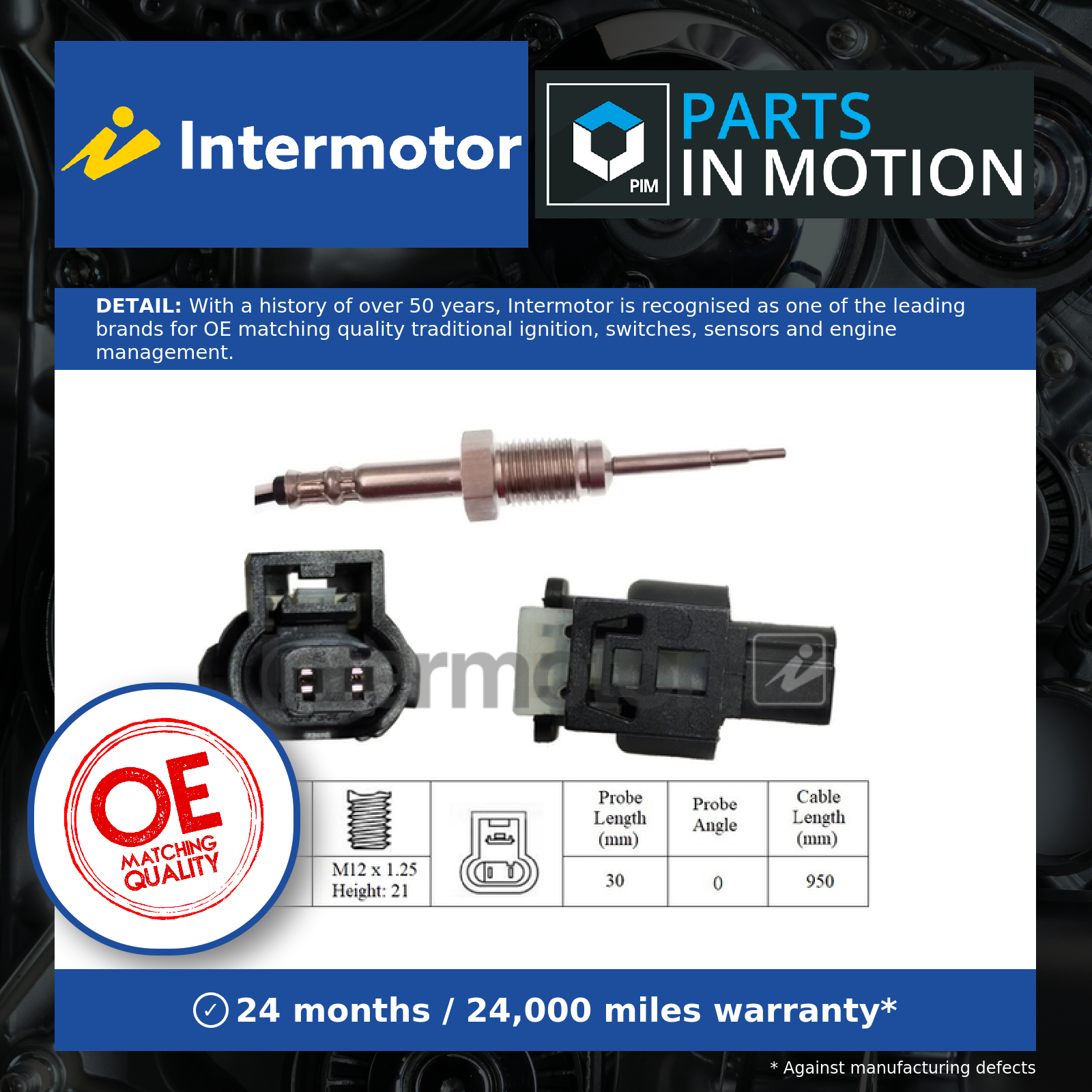 Intermotor Exhaust Temperature Sensor 27399 [PM1936541]