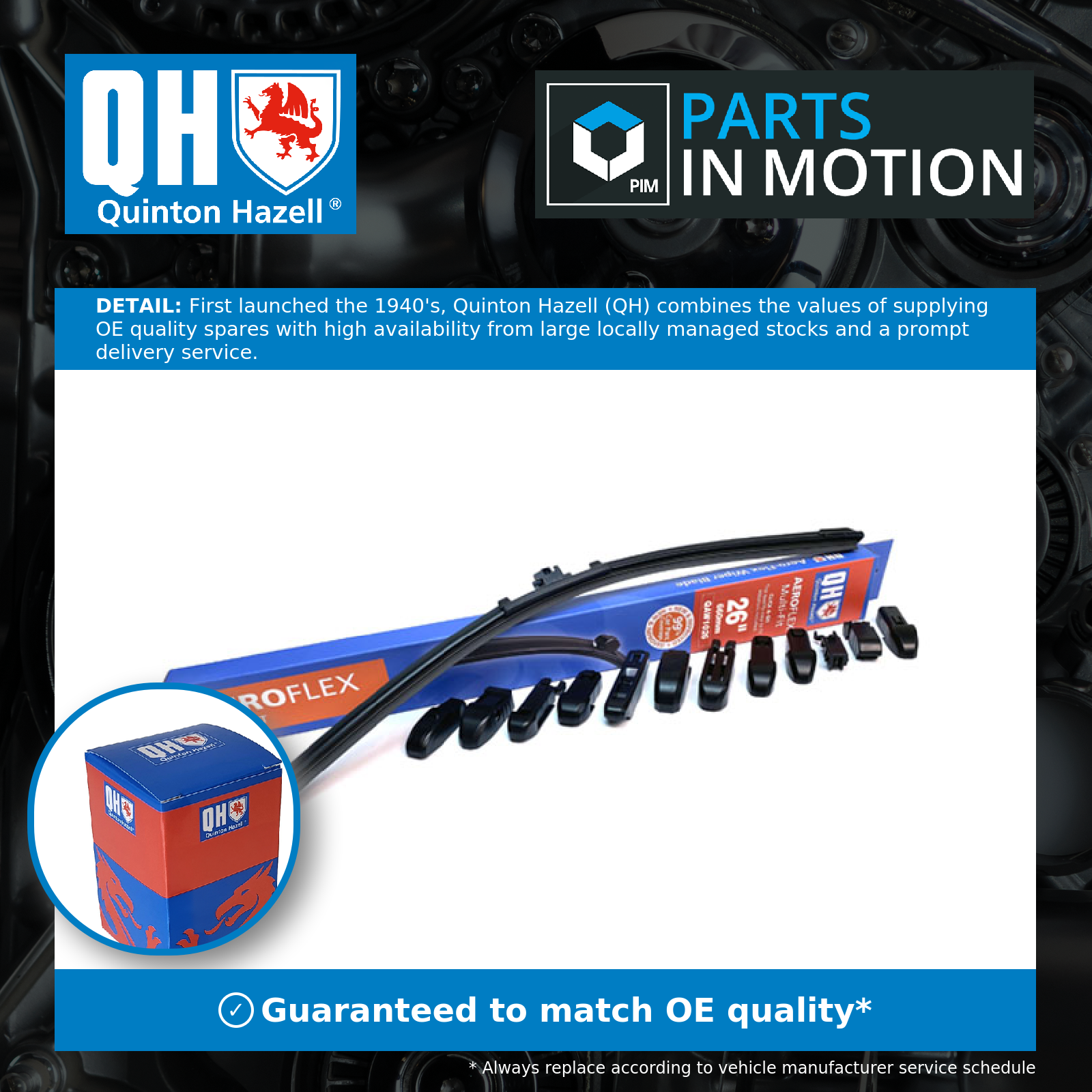 Quinton Hazell Wiper Blade Flat / Aero Type QAW1026 [PM1933316]