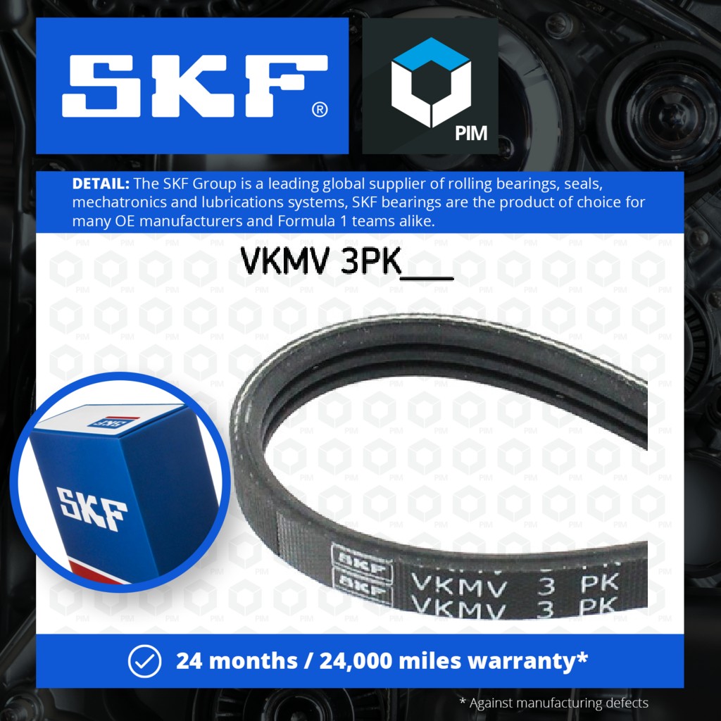 SKF 3 Rib Multi V Drive Belt VKMV3PK738 [PM307826]