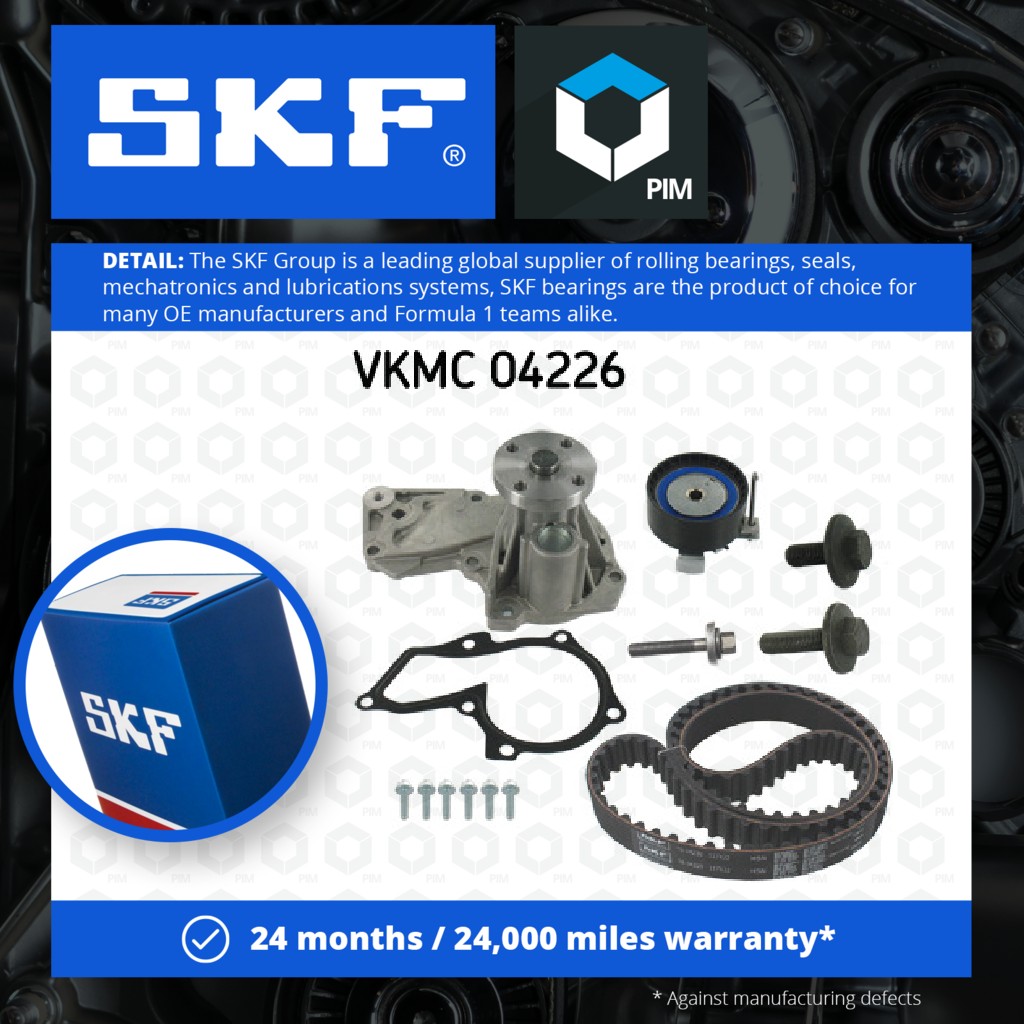 SKF Timing Belt & Water Pump Kit VKMC04226 [PM1931924]