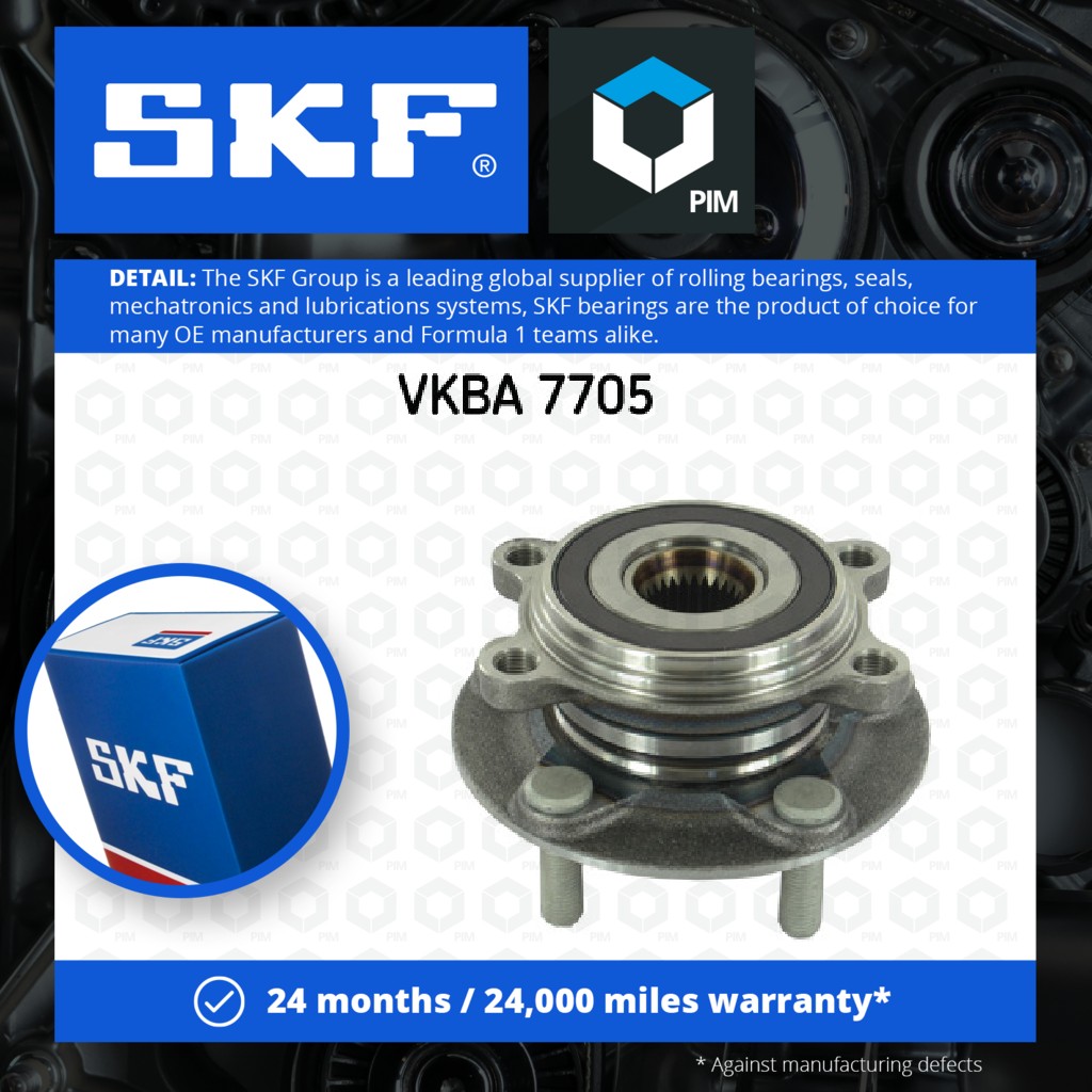 SKF Wheel Bearing Kit Front VKBA7705 [PM1923967]