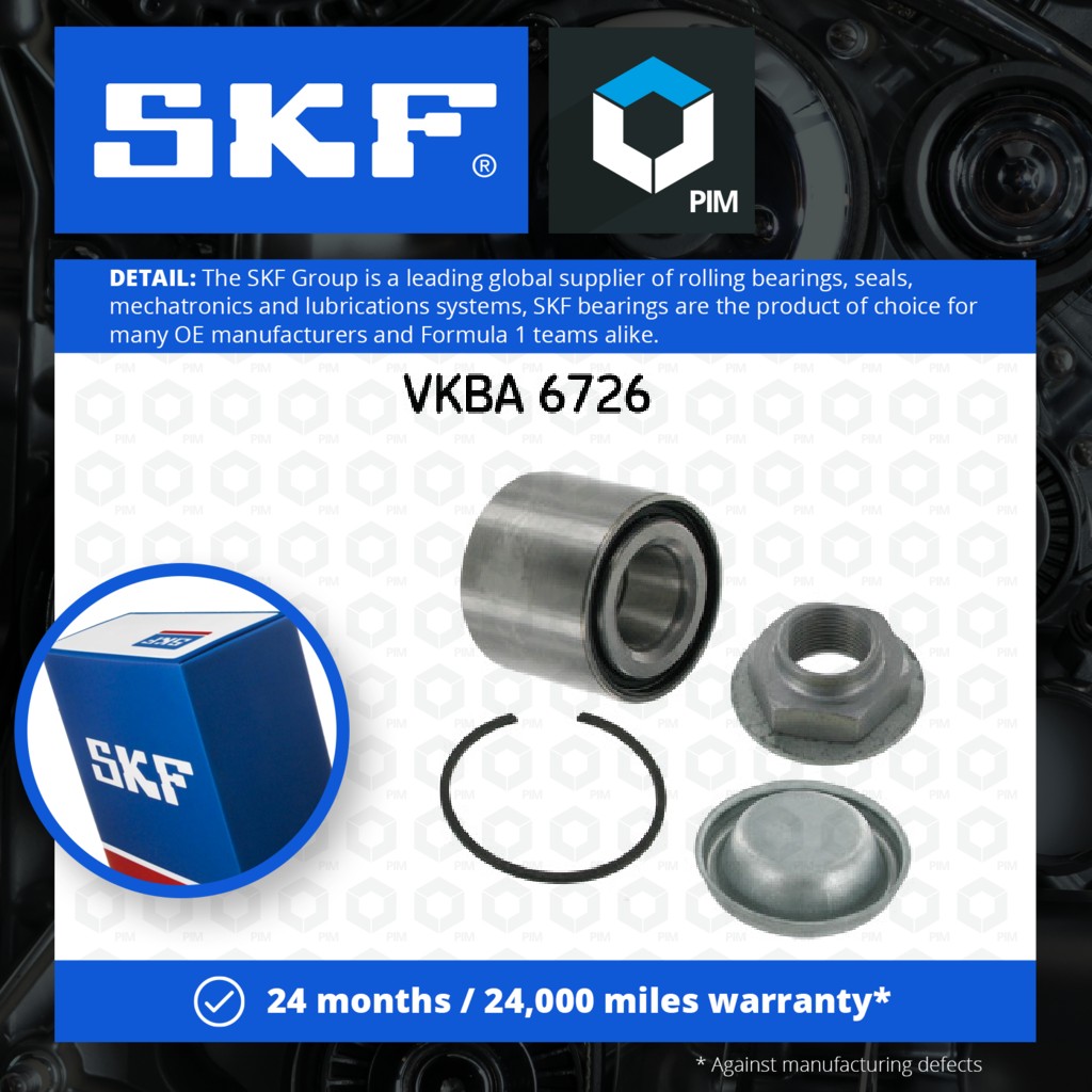 SKF Wheel Bearing Kit Rear VKBA6726 [PM1923730]