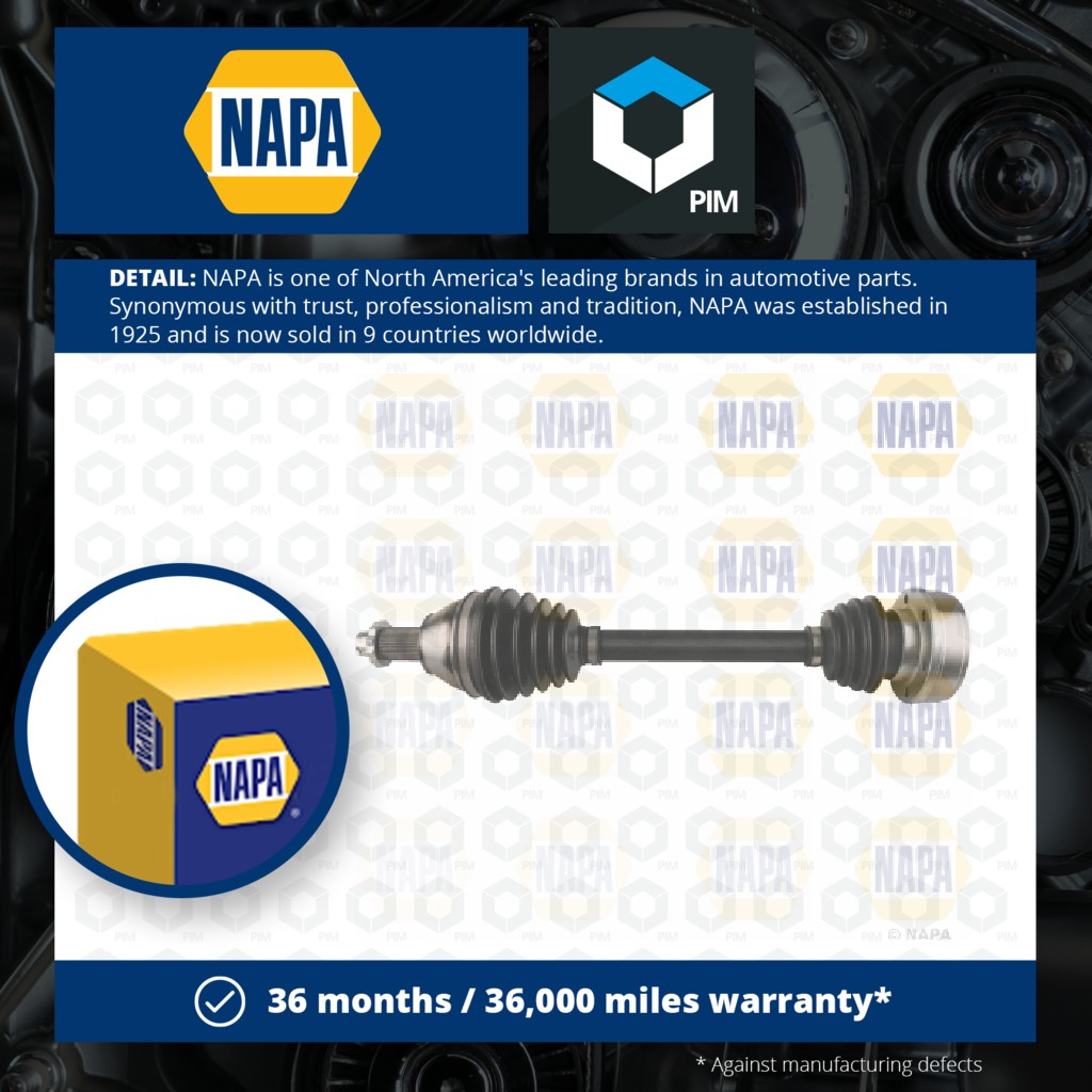 NAPA Drive Shaft Front Left NDS1170L [PM1906935]