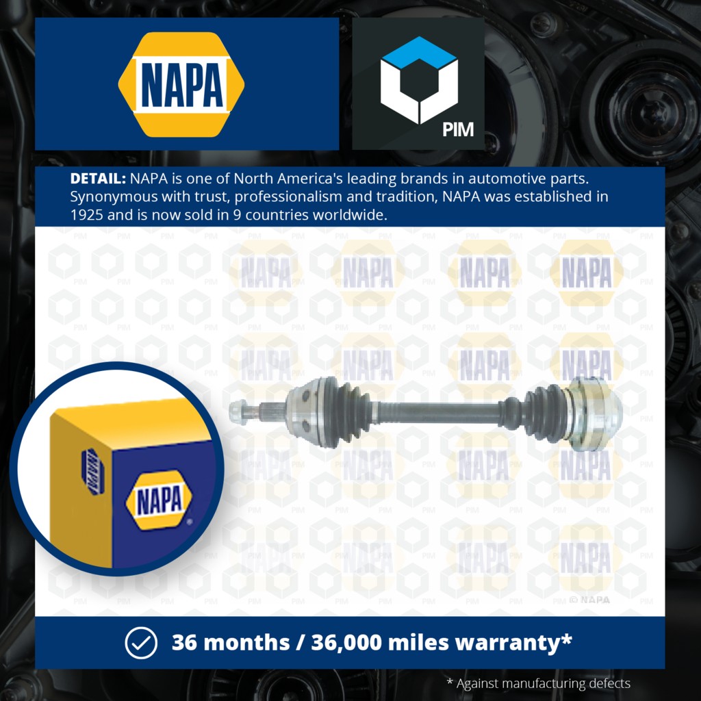 NAPA Drive Shaft Front Left NDS1168L [PM1906933]